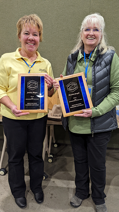 2022 Beekeeper of the Year Jessica Mayes and Bonnie Joseph